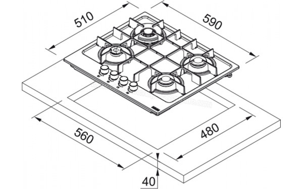 FRANKE FHMA 604 3G DC OY C - Dimensions