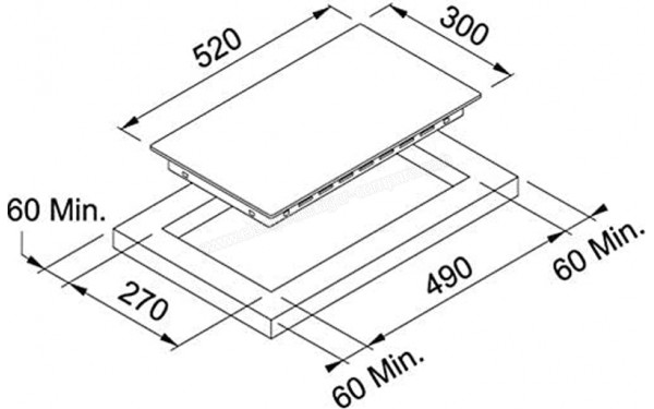 FRANKE FHR 302 C T BK - Dimensions