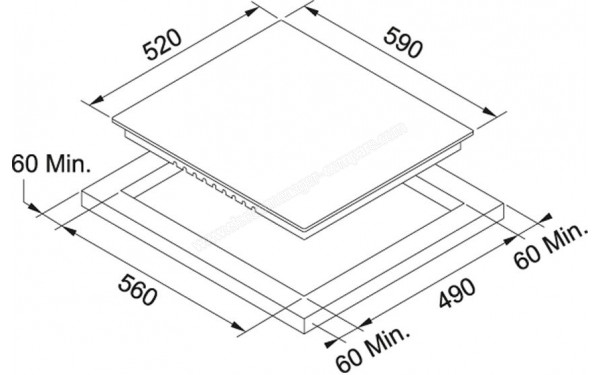 FRANKE FHR 603 C TD BK - Dimensions