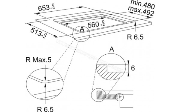 FRANKE FMA 654 I F BK - Dimensions