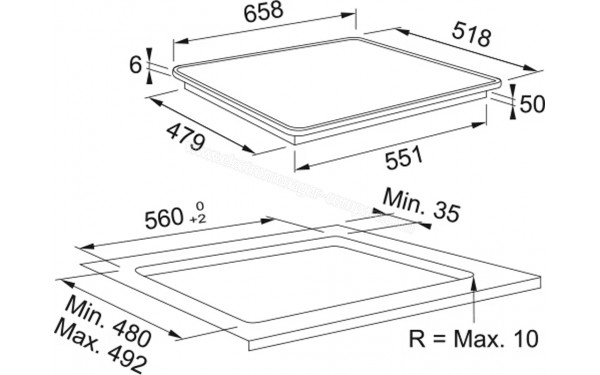 FRANKE FMA 654 I FP XS - Dimensions