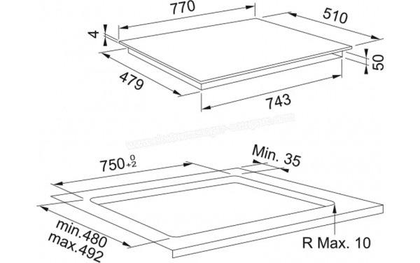FRANKE FMA 804 I F BK - Dimensions