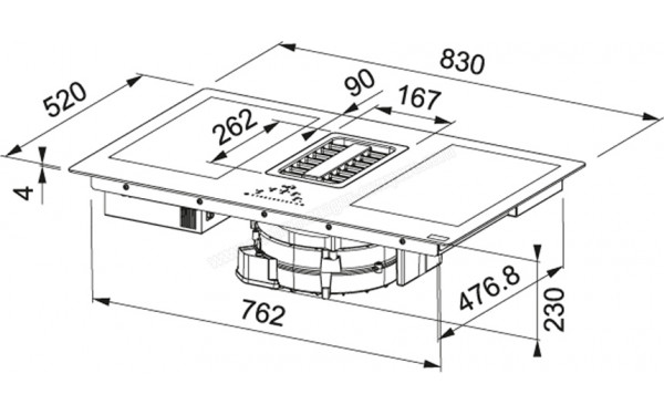 FRANKE FMA 839 HI - Dimensions