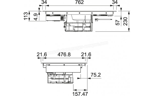 FRANKE FMA 839 HI - Dimensions
