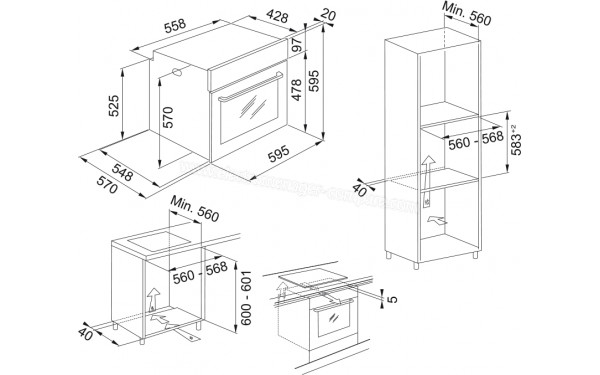 FRANKE FMA 86 H BK - Dimensions