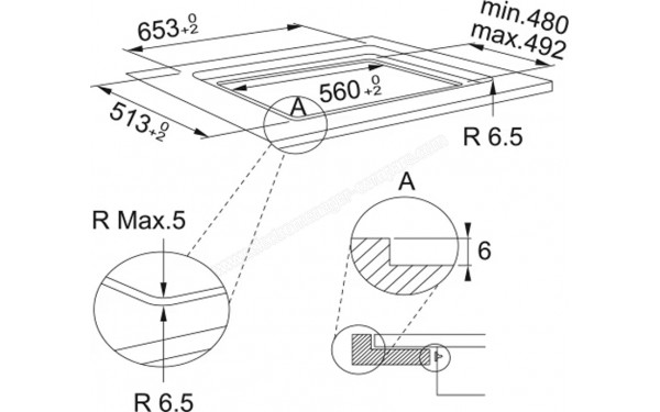 FRANKE FMY 658 I FP BK - Dimensions