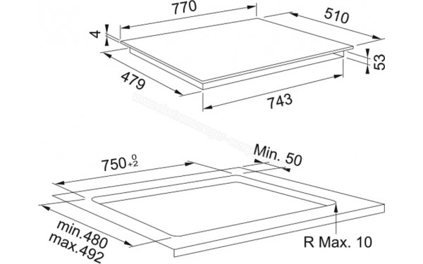 FRANKE FMY 808 I FP BK - Dimensions