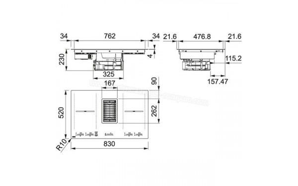 FRANKE FMY 839 HI 2.0 - Dimensions