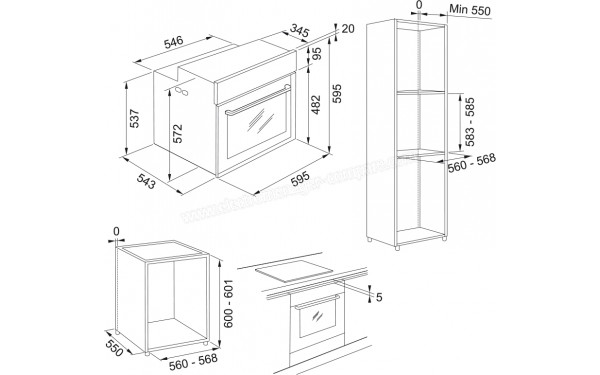 FRANKE FMY 98 P Noir - Dimensions