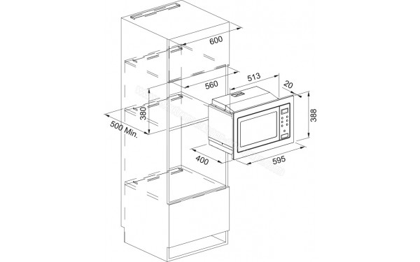FRANKE FSM 25 MW XS - Dimensions