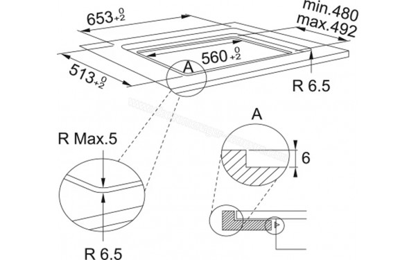 FRANKE FSM 654 I B BK - Dimensions