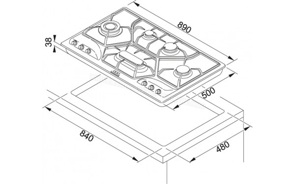 FRANKE POI 6 3GAV-D-O - Dimensions