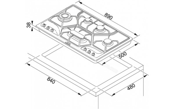 FRANKE POL 6 3GAV-D-O - Sch&eacute;ma technique