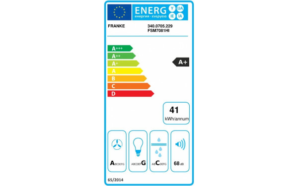 FRANKE SMART FSM 7081 HI - &Eacute;tiquette &eacute;nergie