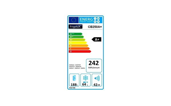 FRIGELUX CB250A+ - &Eacute;tiquette &eacute;nergie
