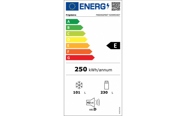 FRIGIDAIRE FKB35GFEKT - &Eacute;tiquette &eacute;nergie v2