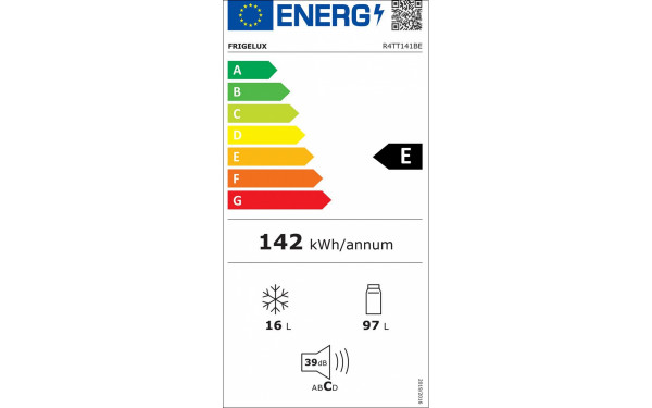 FRIGELUX R4TT141BE - &Eacute;tiquette &eacute;nergie v2