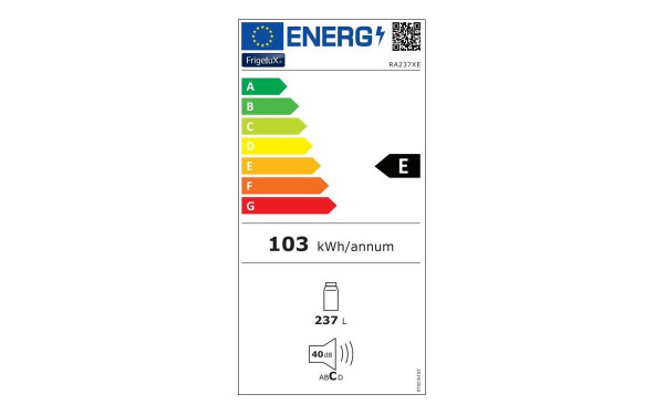 FRIGELUX RA237XE - &Eacute;tiquette &eacute;nergie v2