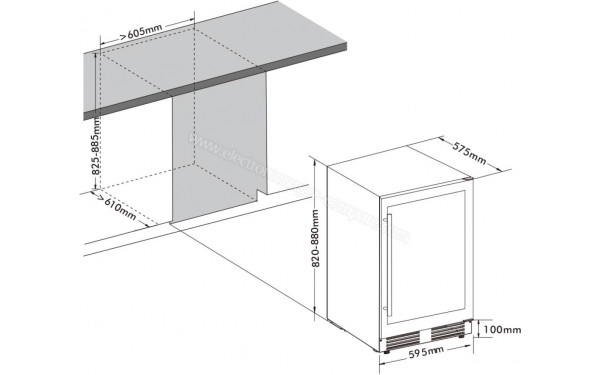 FRIGELUX RETT136A - Dimensions