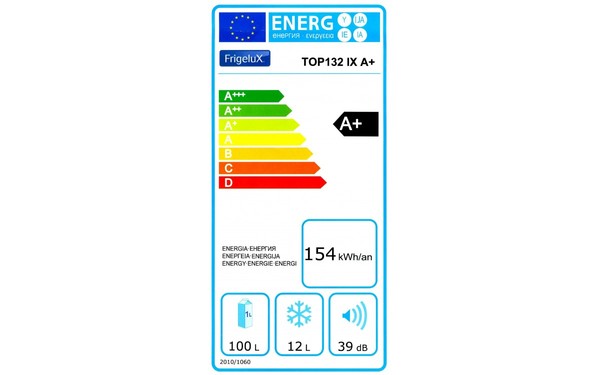 FRIGELUX TOP132IXA+ - &Eacute;tiquette &eacute;nergie