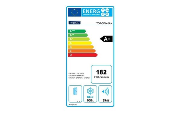 FRIGELUX TOPCV140A+ - &Eacute;tiquette &eacute;nergie