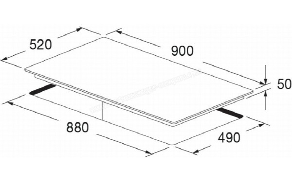 FULGOR MILANO FCHH 905 ID TS G DWK BK - Dimensions