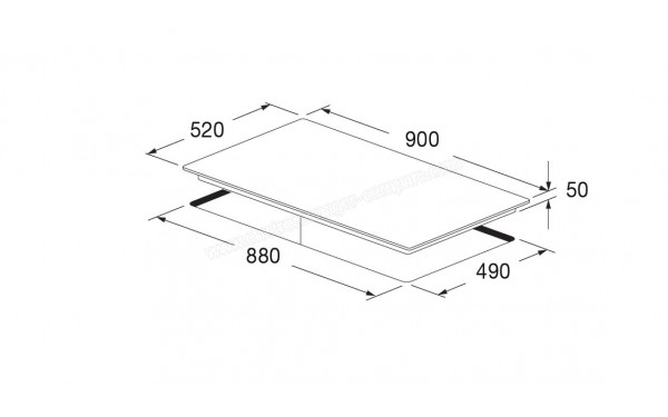 FULGOR MILANO FCHH 905 ID TS G DWK WH - Dimensions