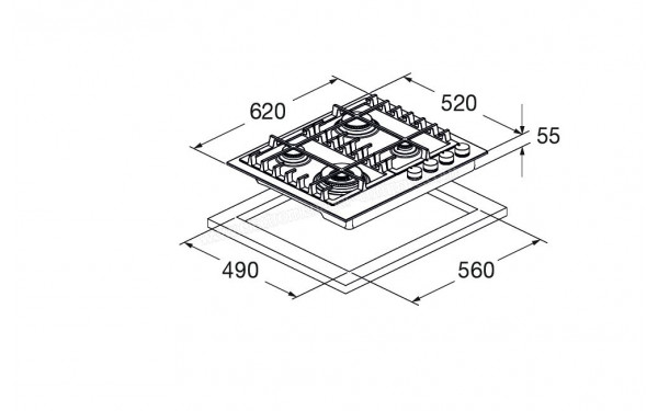 FULGOR MILANO FPH 604 G WK X - Dimensions