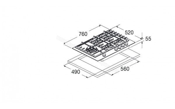 FULGOR MILANO FPH 755 G WK X - Dimensions