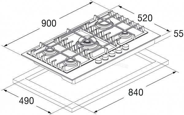 FULGOR MILANO FPH 9041 G WK X - Dimensions