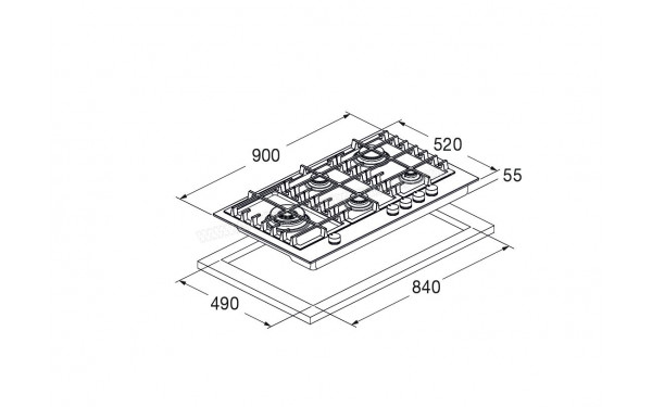 FULGOR MILANO FPH 905 G WK BKG - Dimensions