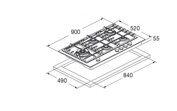 FULGOR MILANO FPH 905 G WK WHG - Dimensions