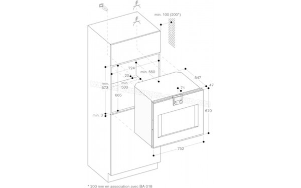 GAGGENAU BO480112 - Sch&eacute;ma technique