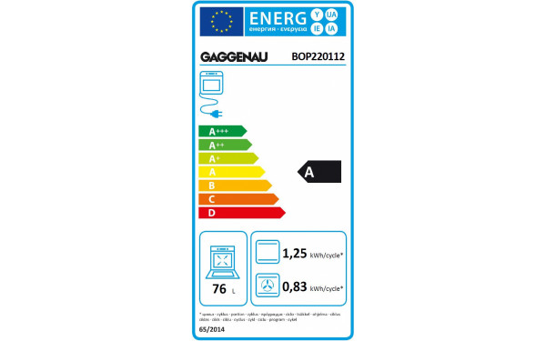 GAGGENAU BOP220112 - &Eacute;tiquette &eacute;nergie