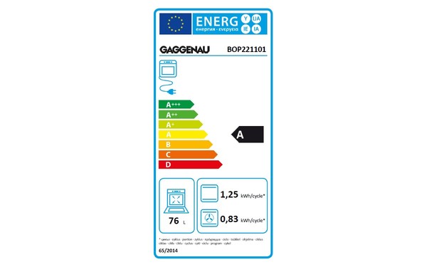GAGGENAU BOP221101 - &Eacute;tiquette &eacute;nergie