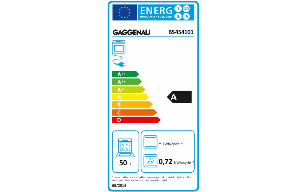 GAGGENAU BS454101 - &Eacute;tiquette &eacute;nergie