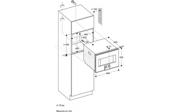 GAGGENAU BS454111 - Sch&eacute;ma technique