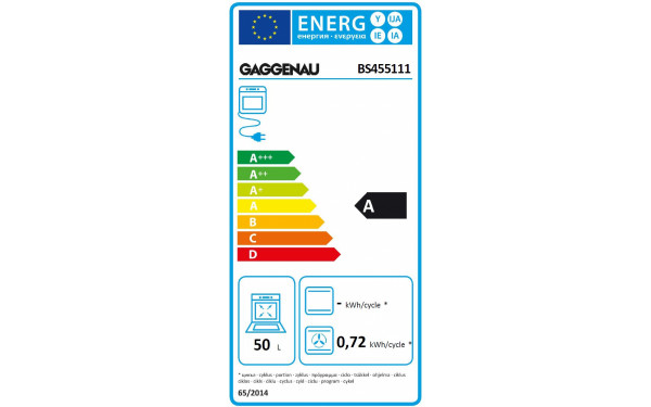 GAGGENAU BS455111 - &Eacute;tiquette &eacute;nergie