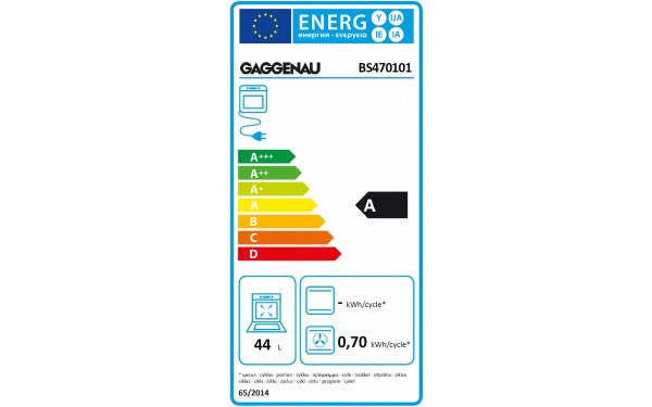GAGGENAU BS470101 - &Eacute;tiquette &eacute;nergie