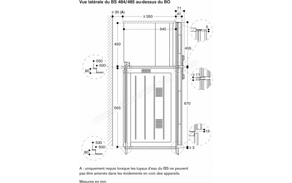 GAGGENAU BS485112 - Dimensions