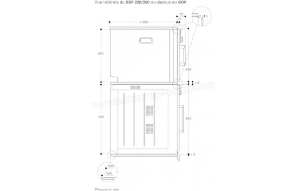 GAGGENAU BSP250101 - Dimensions