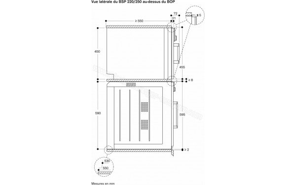 GAGGENAU BSP250131 - Dimensions
