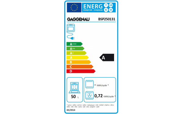 GAGGENAU BSP250131 - &Eacute;tiquette &eacute;nergie