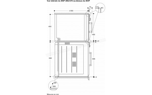 GAGGENAU BSP260101 - Dimensions