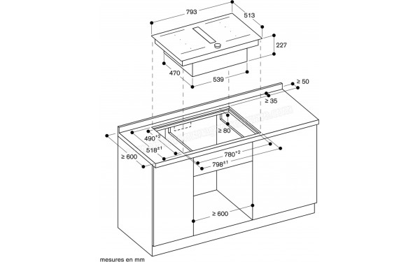 GAGGENAU CV282101 - Sch&eacute;ma technique