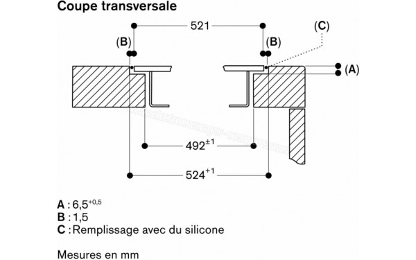 GAGGENAU CV492105 - Dimensions