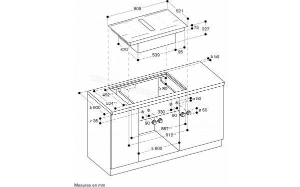 GAGGENAU CV492105 - Dimensions