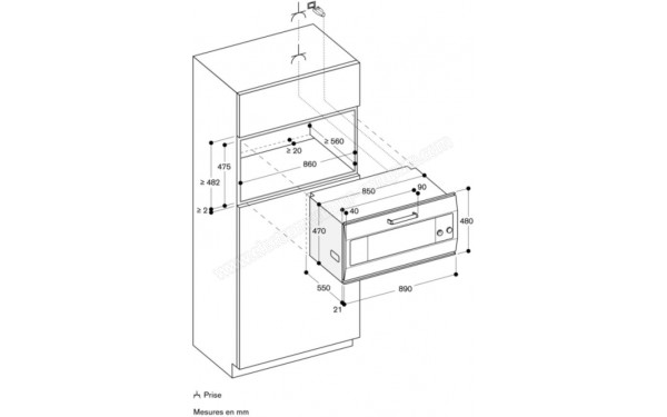 GAGGENAU EB333111 - Dimensions