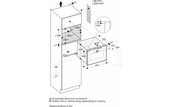 GAGGENAU GM450120 - Dimensions