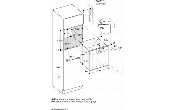 GAGGENAU GO241100 - Dimensions